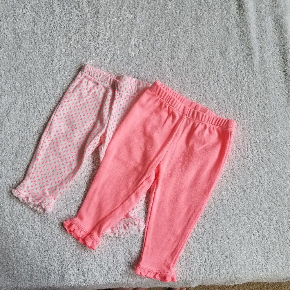 Set of Carter's Pants Baby Girl Size 6 Months